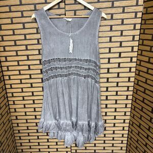 Entro Gray High Low Tank Top‎ Size Medium
